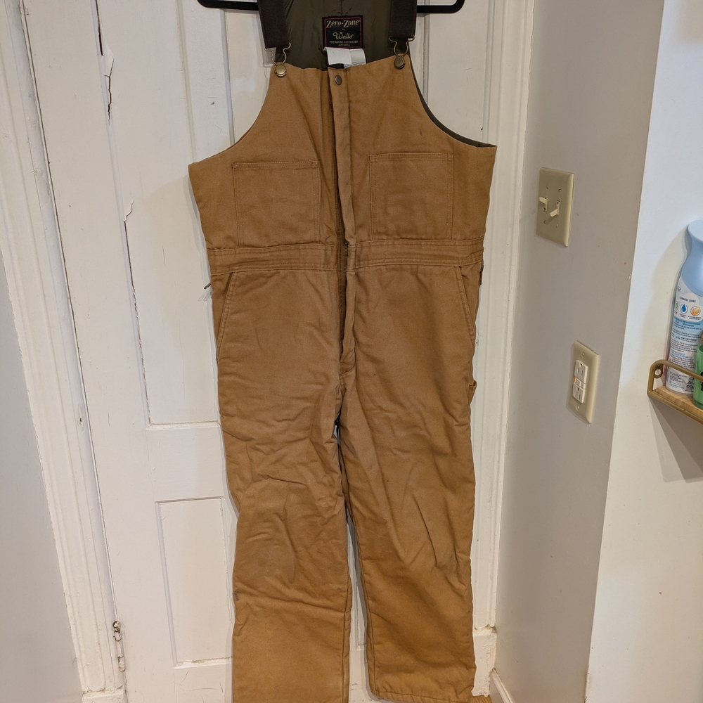 Tan Overalls with Adjustable Straps